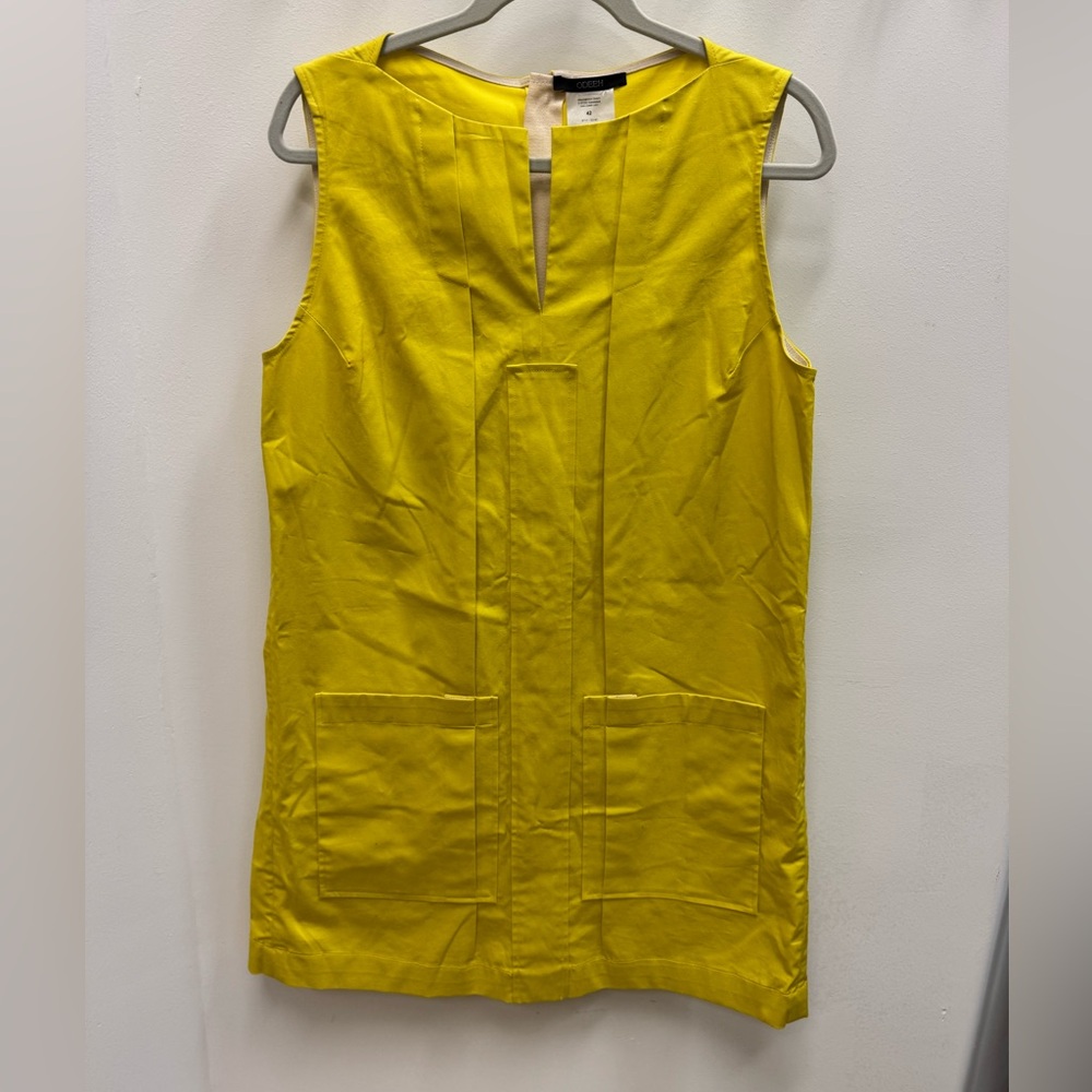 Odeeh Canary Yellow Sleeveless Mini Shift Dress